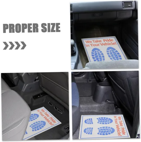 Vista 2 de Alfombrillas de piso para automóviles, 80 hojas de papel, fundas desechables antideslizantes de ajuste universal