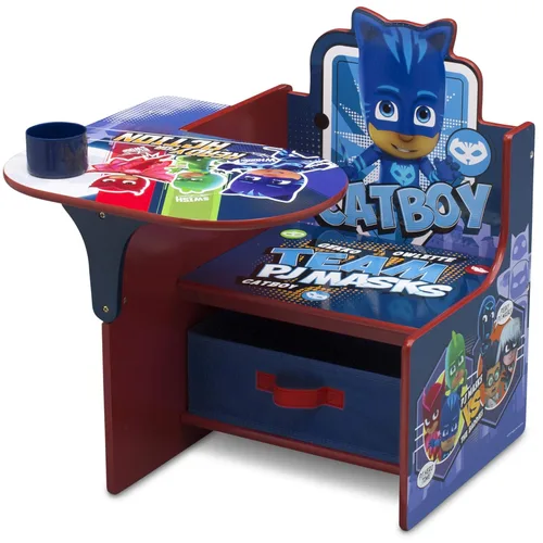 Vista 2 de Delta Children Escritorio con silla con contenedor de almacenamiento, ideal para artes y manualidades, merienda, educación en casa, tareas y más