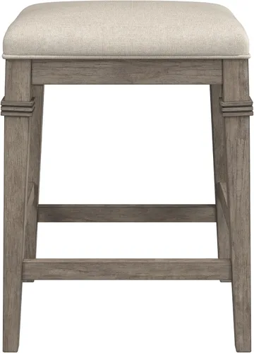 Vista 9 de Hillsdale Furniture Arabella Taburete de mostrador sin espalda, gris envejecido