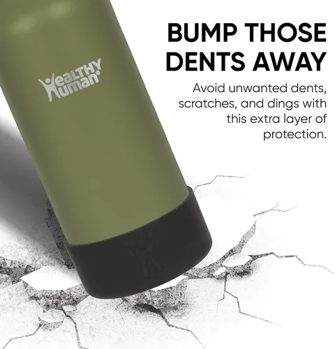 Vista 3 de Healthy Human Botas protectoras de silicona para botellas de Stein, se adaptan a botellas de 16 y 21 onzas. Funda de silicona antideslizante sin