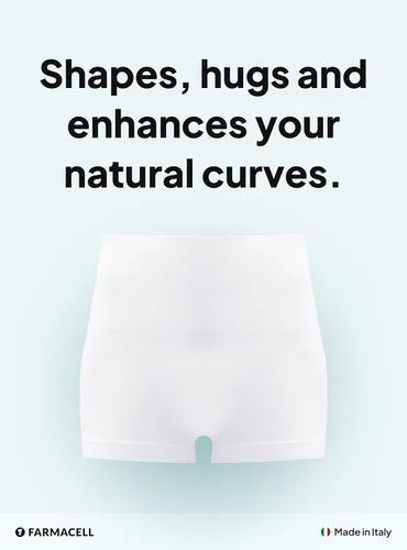 Vista 2 de Farmacell Calzoncillos tipo bóxer para hombre fabricados en Italia, sin costuras, con control de abdomen, cintura alta, levantamiento de glúteos, 402