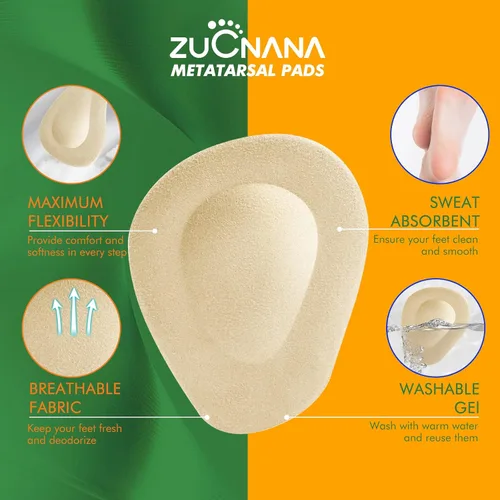 Vista 3 de ZUCNANA Almohadillas Metatarsianas para Mujeres, Cojines para la Planta del Pie para Tacones, Almohadillas de Gel Suaves para los Pies
