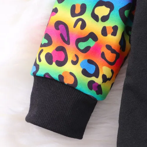 Vista 6 de NUBEEHOHO Conjunto de ropa de 2 piezas de manga larga con cuello redondo y estampado de animales de dibujos animados para niñas de otoño e invierno