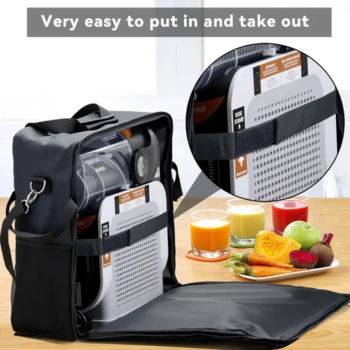 Vista 6 de AODPWEN Bolsa de transporte para máquina Ninja Slushie FS301 y FS300 Durable 1680D Oxford, Impact Padding, Hand & Shoulder Straps, Mesh Side