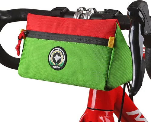 Vista 10 de Bolsa para Manillar de Bicicleta Vortika, Paquete de Cesta Frontal para Bicicleta Infantil, Bolsa Impermeable para Bicicletas, Bolsa Pequeña