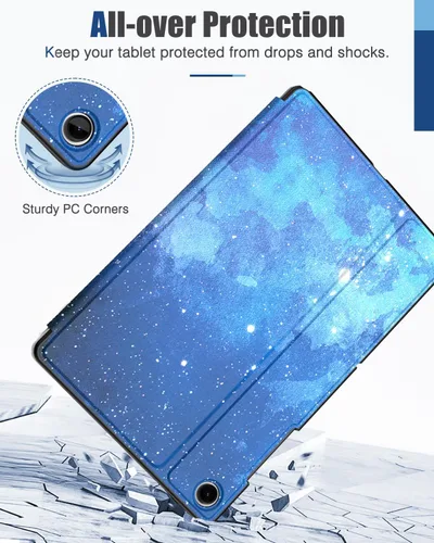 Vista 5 de MoKo Funda para Samsung Galaxy Tab A9 Plus de 11 pulgadas 2023, Carcasa Protectora Trasera Delgada de Visualización Multi-Ángulo