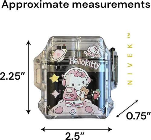 Vista 6 de NIVEK Kulomi - Encendedor de carga USB transparente, doble arco, impermeable, recargable, luz de gatito, KT, gato, melodía japonesa Kawaii
