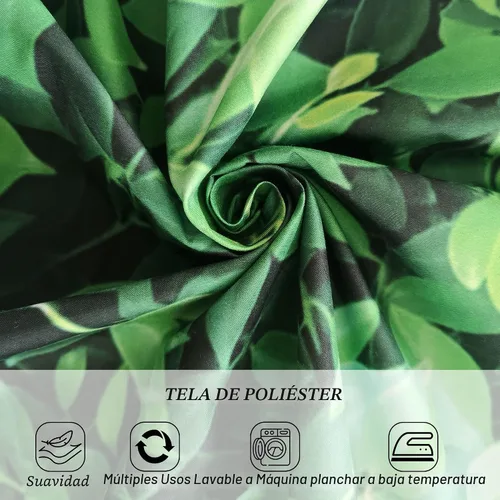 Vista 4 de Telón de fondo de hojas verdes – Fondo de fotografía de poliéster verde natural para decoración de cumpleaños, boda, pancarta de pared de tela