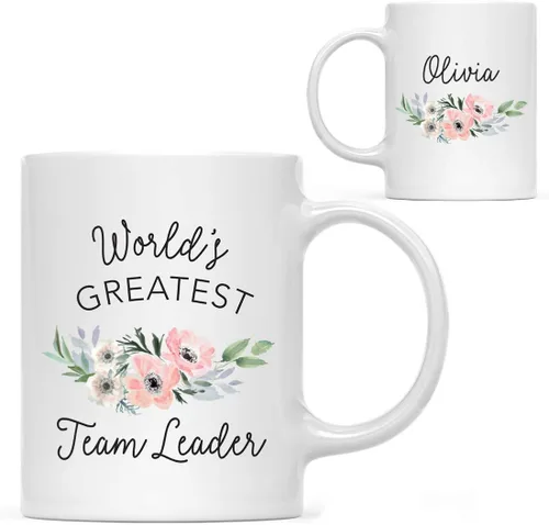 Vista 72 de Andaz Press Taza de café personalizada de 11 onzas, taza ejecutiva de relaciones públicas más grande del mundo, flor de anémona rosa, 1 paquete