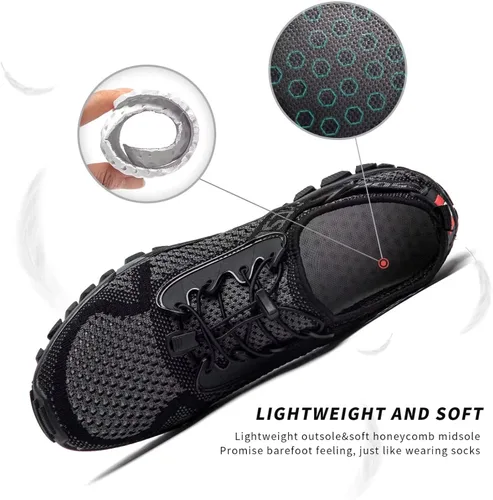 Vista 3 de SOBASO Zapatos de agua para mujeres y hombres, secado rápido, para natación, playa, zapatos acuáticos para deportes acuáticos, buceo, senderismo