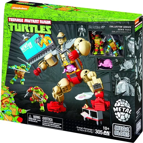 Vista 2 de Mega Bloks coleccionistas de Tortugas ninja mutantes adolescentes, la destrucción de Krang