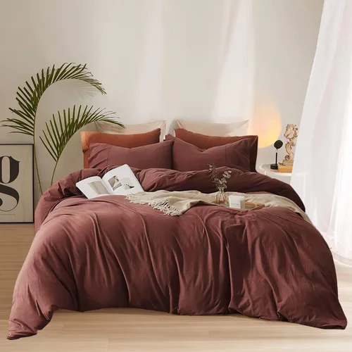 Vista 38 de Wellboo Juego de edredón de color verde oscuro, tamaño individual, color verde oliva, bohemio, ropa de cama de algodón para niños y niñas