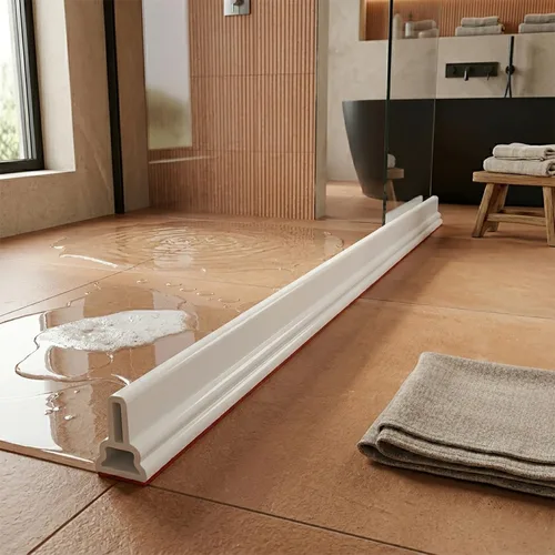 Vista 2 de Presa de agua de umbral plegable de 39 pulgadas de 1.5" de alto, protector de ducha para mantener el agua en la cabina de ducha, barrera de agua
