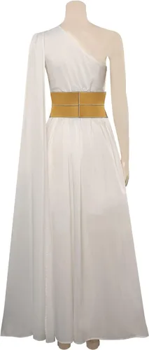 Vista 2 de Wocloey Disfraz de Saint Seiya de los Caballeros del Zodiaco Siena Saori Kido Athena Cosplay vestido de búho cinturón trajes para Halloween