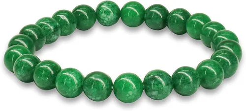 Vista 137 de Crystal Vibe Pulseras de cuentas de 0.315 in para mujeres y hombres, pulseras de cristal con piedras preciosas naturales, tamaño elástico ajustable
