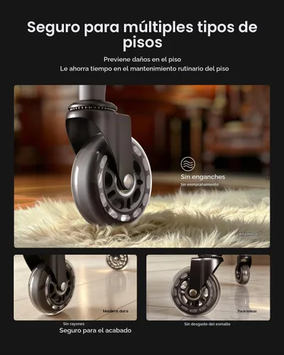 Vista 4 de RidRed Ruedas para silla de oficina, ruedas de goma de repuesto, ajuste universal de 3 pulgadas, ruedas de silla de alta resistencia, sin ruido, se