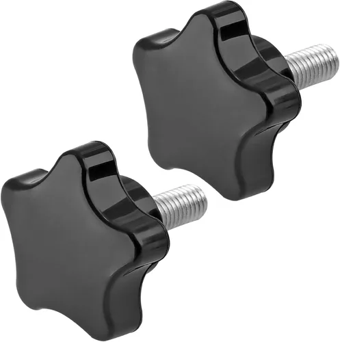 Vista 20 de 6 Piezas de Pomo de Estrella Roscado de M4 x 20mm, Manija de Perilla de Sujeción en Forma de Hexágono de Plástico para Reemplazo de Base de Paraguas