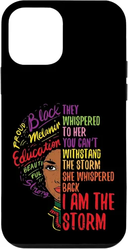 Vista 16 de I Am The Storm BLM Melanin Women African Black History Pride Case for iPhone 17