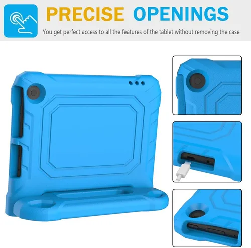 Vista 5 de Funda para tablet Amazon Fire 7 para niños (12ª generación, versión 2022), ligera, a prueba de golpes, apta para niños, funda para tablet Fire 7