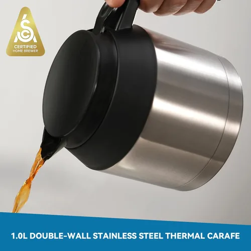 Vista 5 de Cafetera digital Bonavita BV1500TD para 5-tazas, acero inoxidable, BV1500TS, Acero inoxidable