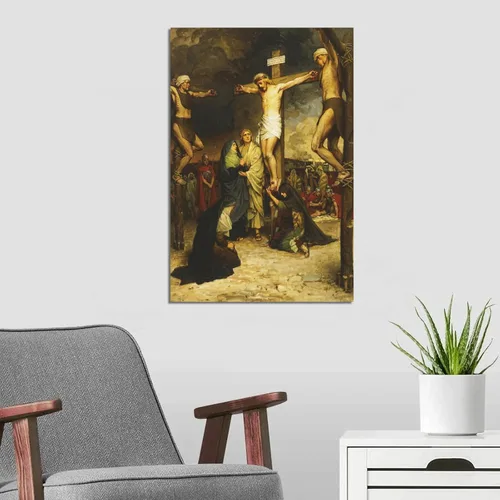 Vista 7 de ZTJ Póster de Jesucristo, la crucifixión de Cristo, pintura decorativa, lienzo, arte de pared, póster de sala de estar, dormitorio, 16 x 24 pulgadas
