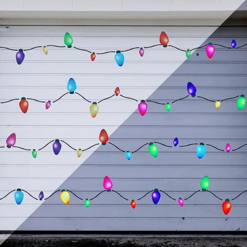 Vista 9 de Outus 40 Piezas Imanes de Coche de Navidad Decoración a Granel Luces Calcomanías de Coche Refrigerador Navidad Luces Reflectantes Imanes de Bombilla