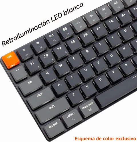 Vista 3 de Keychron K3 75% Layout 84-Key Teclado mecánico inalámbrico Bluetooth ultradelgado intercambiable en caliente con interruptor rojo óptico Keychron