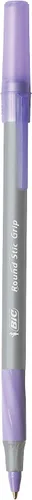 Vista 2 de BIC Round Stic Grip Xtra Comfort - Bolígrafo de punta redonda a la moda, morado, paquete de 12