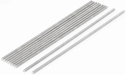 Vista 25 de uxcell M3 x 2.362 in 0.020 in Pitch 304 Varillas totalmente roscadas de acero inoxidable barra 10 piezas