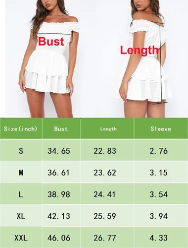 Vista 7 de Bingerlily Mini vestido de verano para mujer, con hombros descubiertos, lindo vestido de gasa ajustado