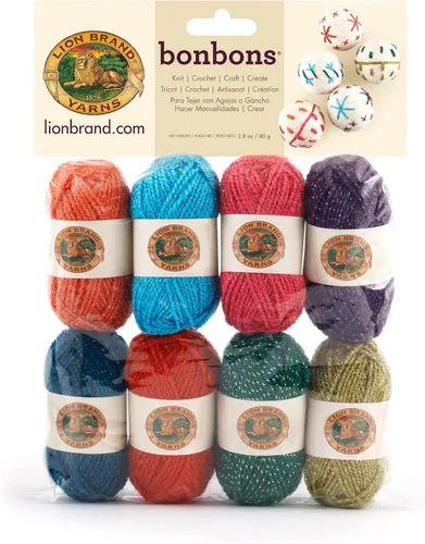 Vista 10 de Lion Brand Yarn Paquete de hilo BonBons Brights
