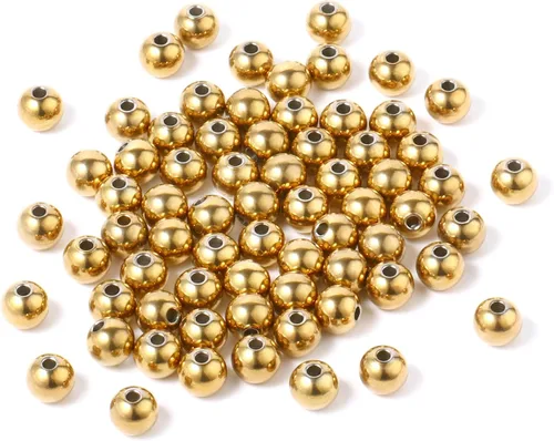 Vista 20 de [2 MM/280 piezas] Cuentas de acero inoxidable negras redondas de metal espaciador a granel para hacer joyas DIY, collar, pulsera Jewelry Beads for