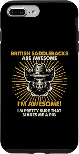 Vista 9 de iPhone 15 Pig Dad Mom Awesome - Farmer Breeder British Saddlebacks Case