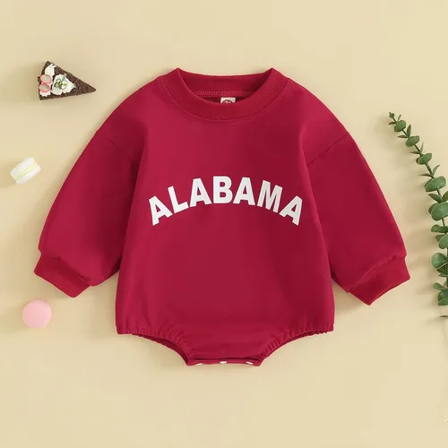 Vista 2 de Eadrioss Traje de fútbol para bebé recién nacido, niños y niñas, camiseta de cuello redondo, sudadera con cuello redondo