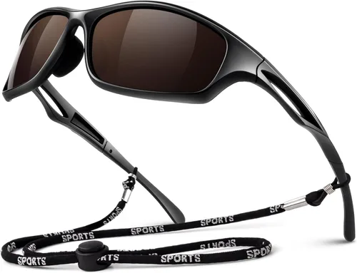 Vista 13 de LINVO Polarized Sports Sunglasses Men Women UV400 Protection Wrap Around Goggles for Running Cycling Driving Fishing