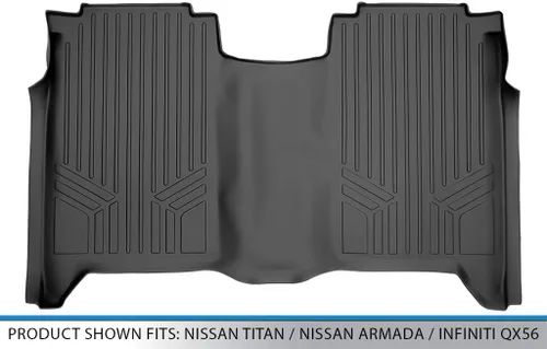 Vista 3 de SMARTLINER Alfombrillas de piso de ajuste personalizado para Nissan Titan 2004-2007
