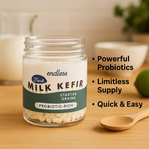 Vista 5 de Cultures for Health Granos de Kéfir de Leche ENDLESS Cultivo Iniciador Vivo Haz Kéfir Ácido y Probiótico en 12–24 Horas Iniciador de Kéfir