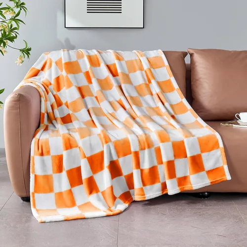 Vista 12 de Edenleaf - Manta de forro polar a cuadros negros para sofá, cálida decoración del hogar Ultra Soft Cozy Fuzzy Blanket for Bed Sofa, Fluffy