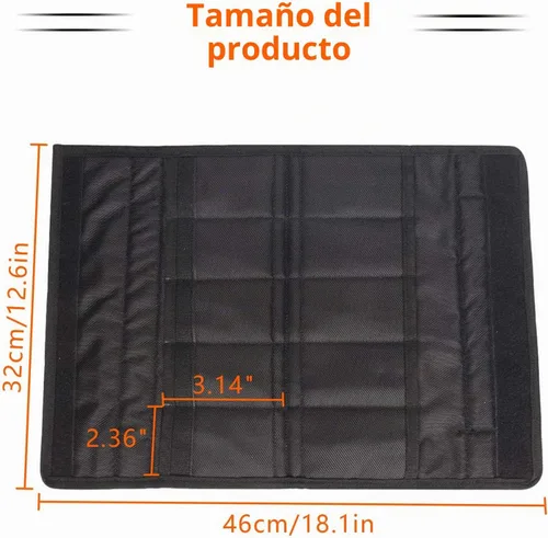 Vista 2 de Estuche de exhibición de cuchillos para 10 cuchillos de bolsillo, organizador de almacenamiento de cuchillos plegable, bolsa de colección