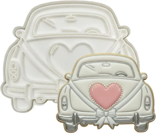 Vista 14 de Juego de 11 cortadores de galletas de amor con sello 3D de ácido poliláctico (PLA) para cocina, pastel, vestido de boda, formas de anillo de amor