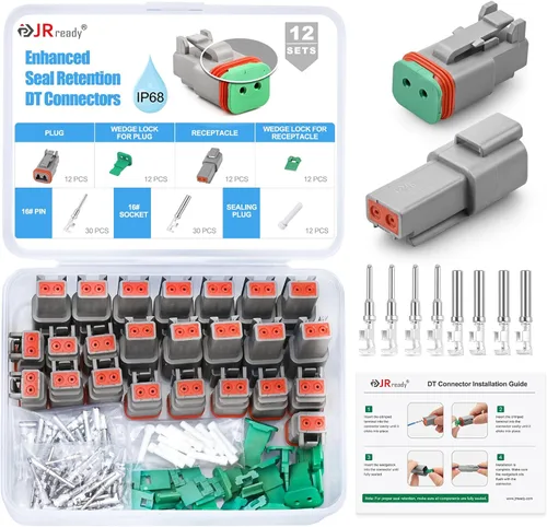 Vista 12 de JRready ST6327-4 Deutsch DT Kit de conector de 4 pines 5
