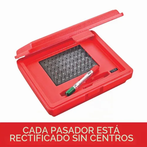 Vista 4 de Starrett Juego de medidores de pasadores de acero de precisión, rango de .011-.060", 50 calibres