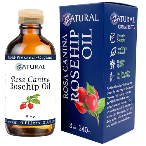 Vista 8 de Zatural ROSA CANINA - Aceite orgánico de rosa mosqueta para cara, uñas, cabello y piel, aceite de rosa mosqueta prensado en frío (2 onzas)