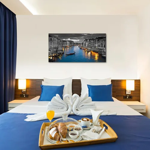 Vista 4 de LevvArts Lienzo de Italia para pared, hermoso paisaje del Gran Canal, impresiones fotográficas de horizonte de Venecia, póster para el hogar
