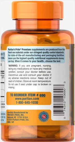 Vista 3 de Puritan's Pride 1000 mg con bioflavonoides y Rose HIPS apoya el sistema inmunológico