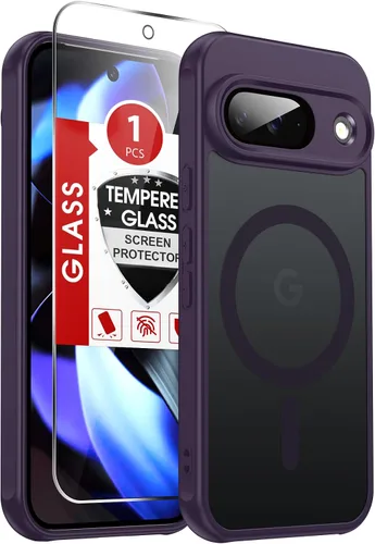 Vista 378 de LeYi Funda para teléfono Samsung-S23: protector de pantalla e imán MagSafe Púrpura