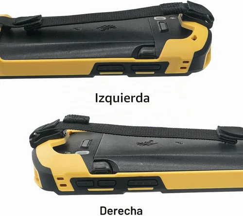 Vista 5 de Funda protectora para parachoques con correa de mano para Zebra TC51 TC510K TC52 TC56 TC57 (negro+amarillo)