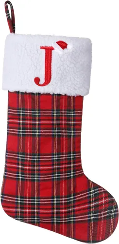 Vista 45 de Calcetines de Navidad bordados con monograma inicial de 20 pulgadas, decoración de Navidad, calcetines personalizados, decoración de temporada