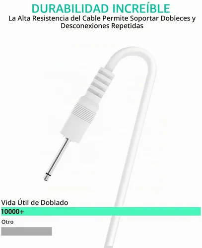 Vista 4 de SCOVEE Cable de carga CC de repuesto de 3 pies,Cable de cargador de 0.098 in,Cargador USB DC,Adaptador de cable de cargador rápido USB a CC de 0.098