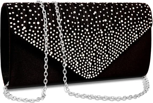Vista 14 de Bolsos de mano BBjinronjy para mujer, bolso formal con diamantes de imitación para noche, bolsos de mano para boda, fiesta, cóctel, graduación, cena